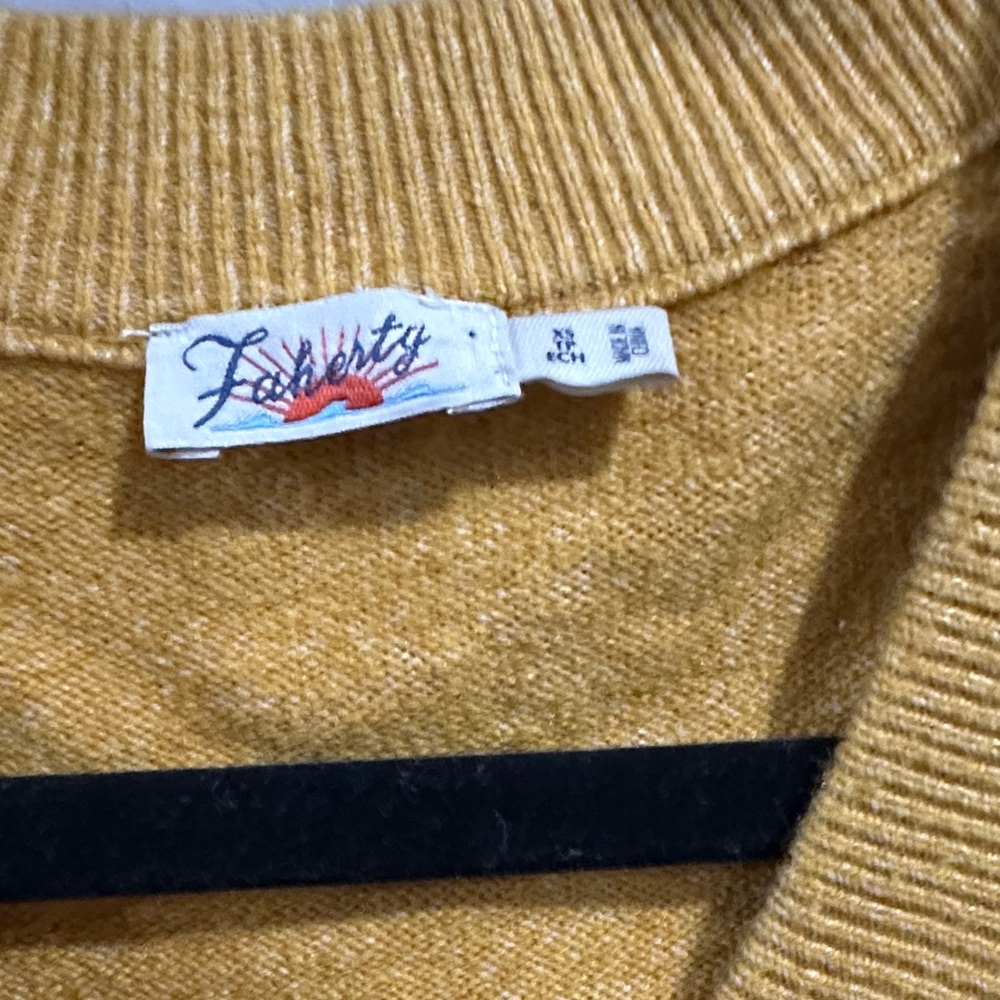 Faherty Women's Mustard Button-Front Cardigan - image 2